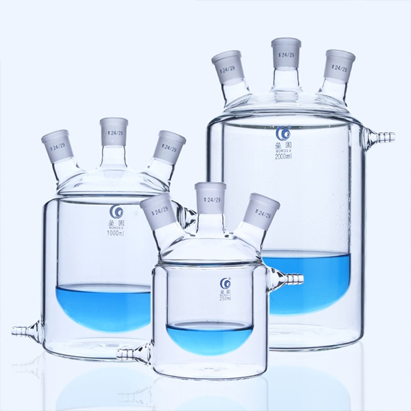 LG三口夹套反应瓶(内圆外平)