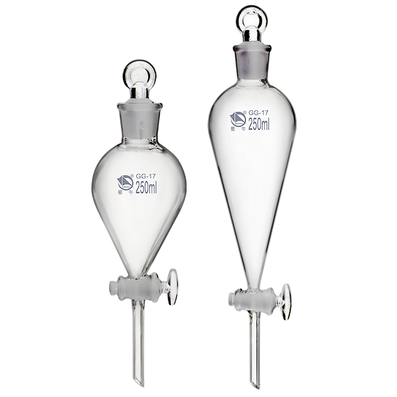 四氟栓梨形分液漏斗