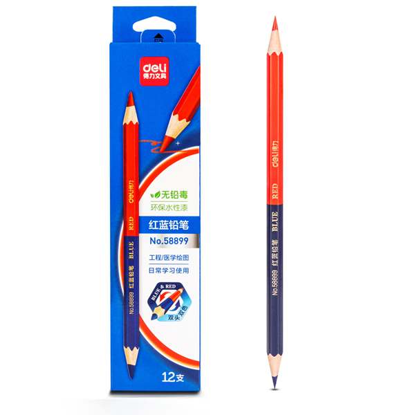 双头红蓝铅笔
