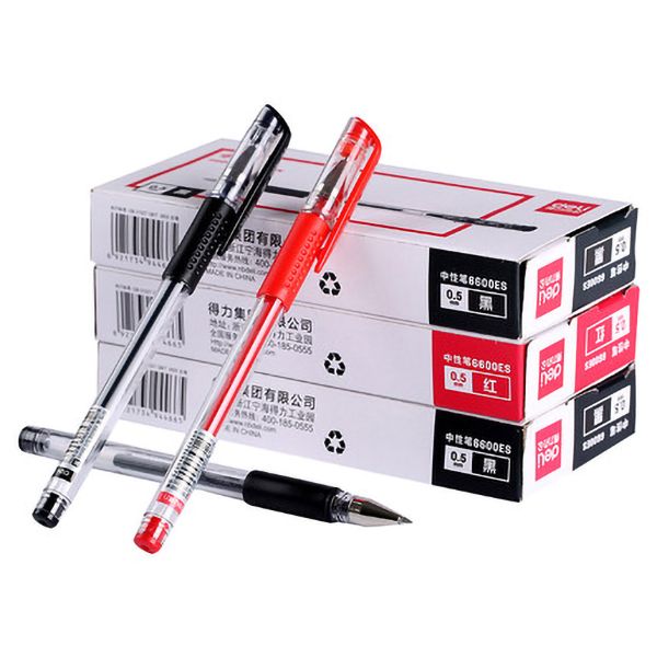 得力 子弹头中性笔6600型 0.5mm