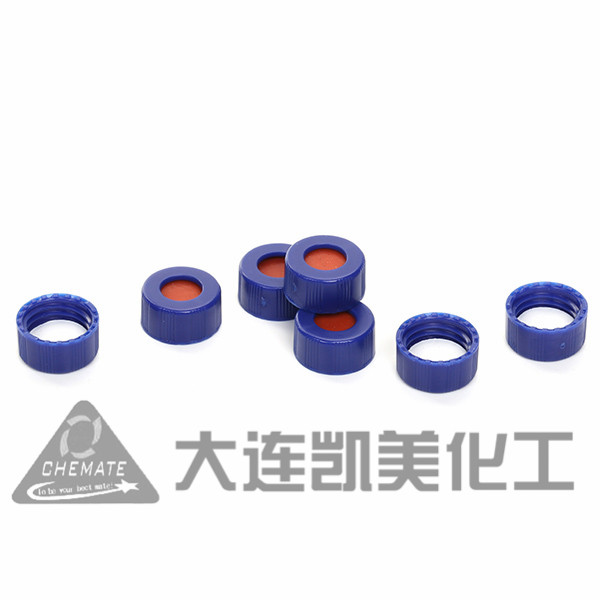 预组装蓝色螺纹开口盖+白色PTFE/红色硅胶垫