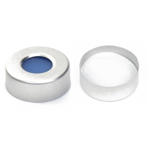 预组装银色开孔铝盖,白色 PTFE/蓝色硅胶垫