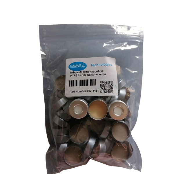 预组装银色开孔铝盖；米黄色PTFE/白色硅胶垫